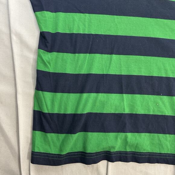 Lacoste V-Neck T-Shirt Yellow Men’s Size 7 XL Logo Croc Cotton Tee Green & Blue - Picture 4 of 8